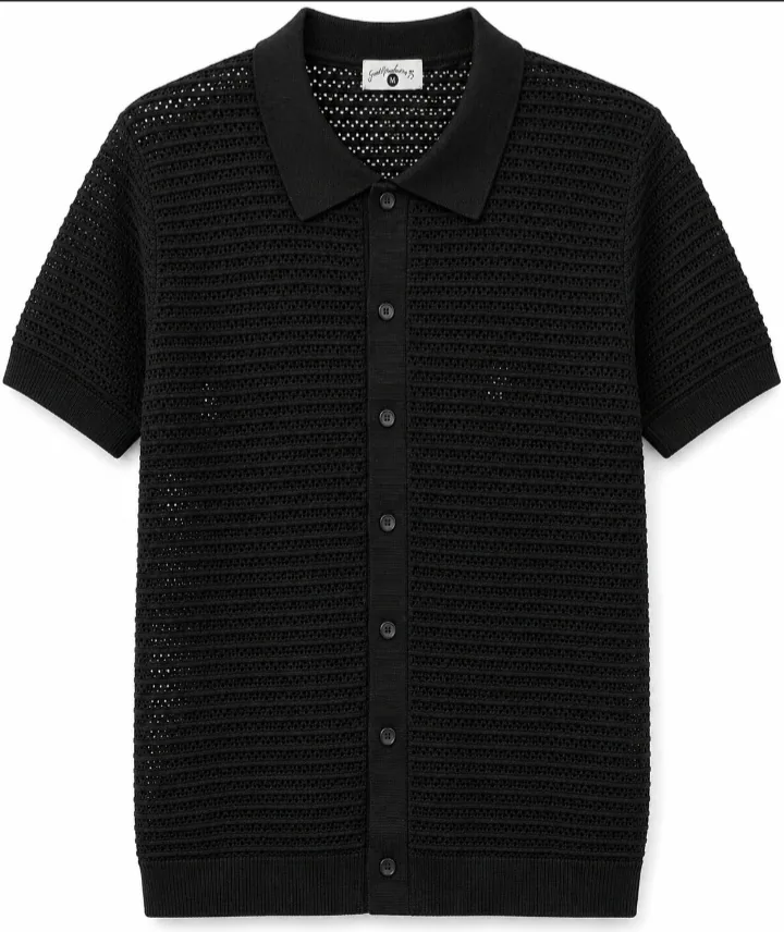 Knit Button Polo