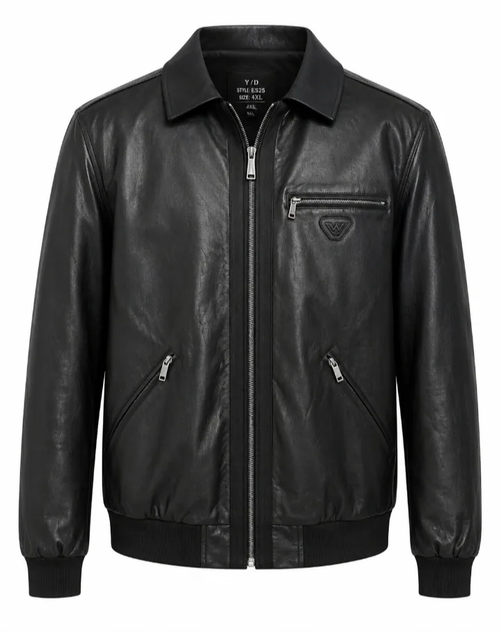 Leather Bomber Jacket